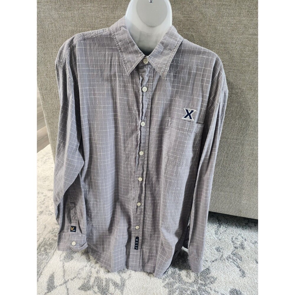 Vesi Sportswear Xavier Musketeers Button Down Dress Shirt Sz XL 60/2 Luxury Yarn